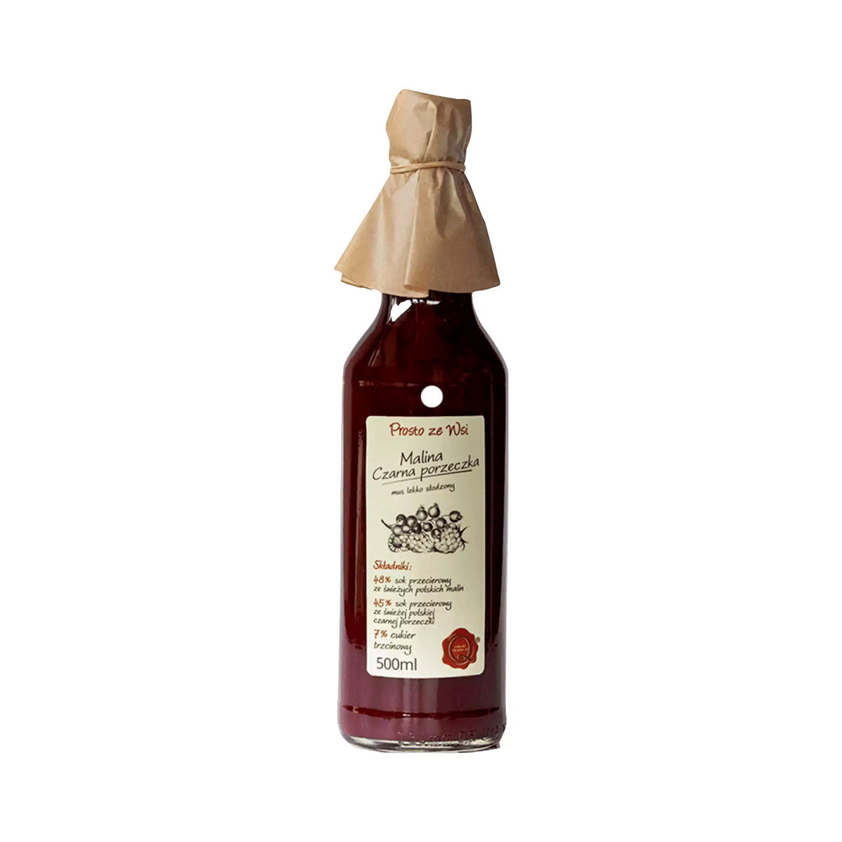 Mus malina z czarną porzeczką 500 ml Prosto ze Wsi