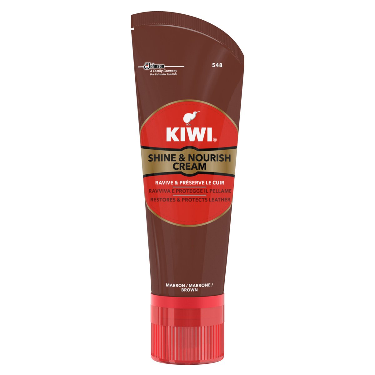 Kiwi Brązowa Pasta do Butów w Kremie 75ML