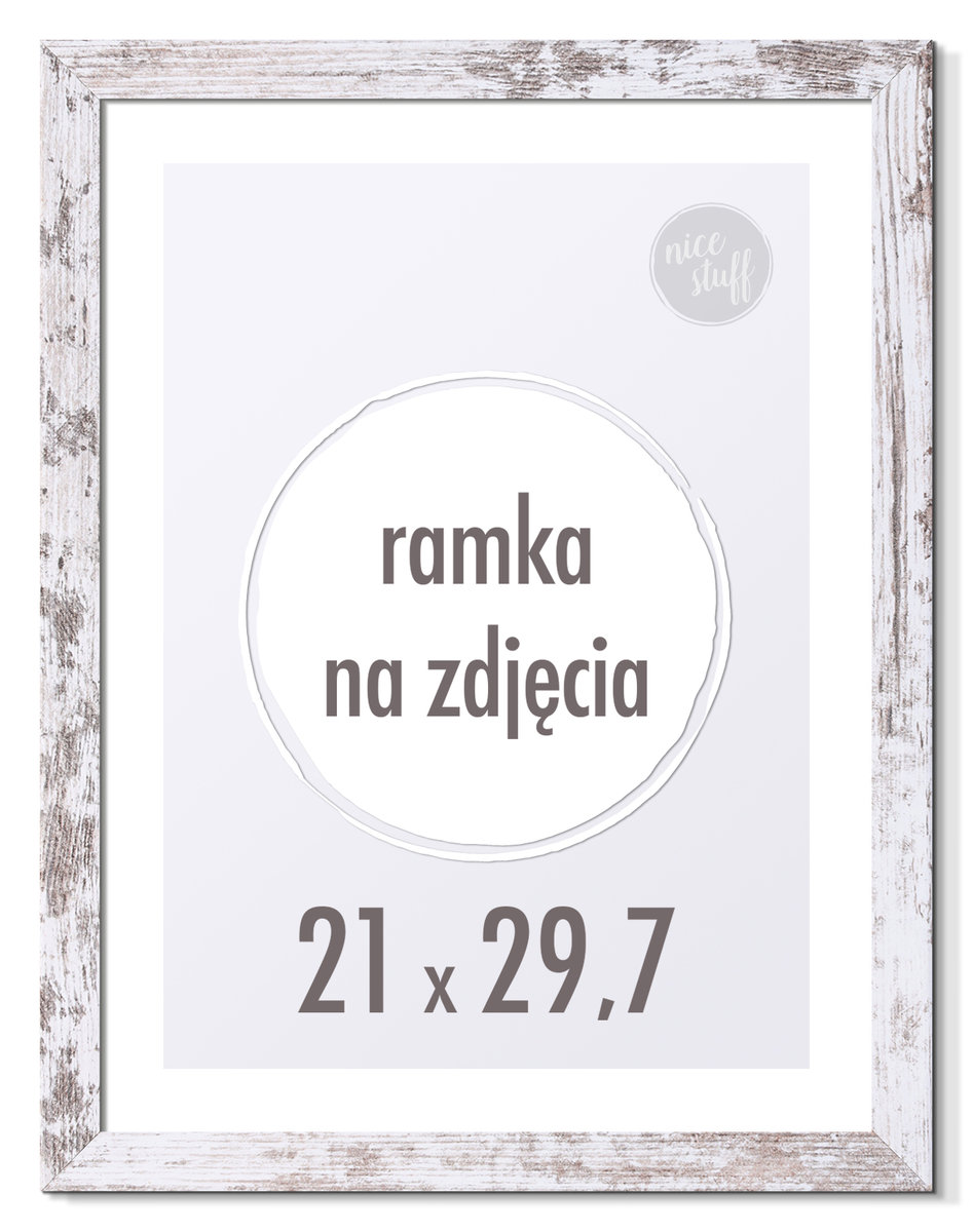 RAMKA NA ZDJĘCIA 21x29,7 cm A4 ramki 29,7x21 biała sosna