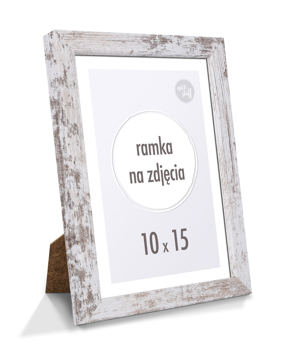 RAMKA NA ZDJĘCIA 10x15 cm A6 ramki 15x10 biała sosna