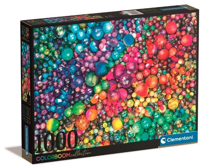 Puzzle 1000 Compact Colorboom Marbles Clementoni
