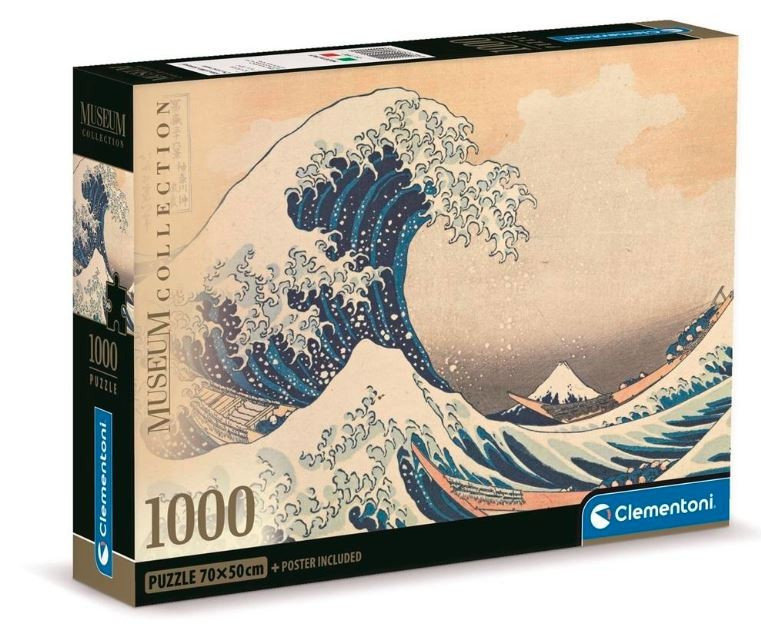 Puzzle 1000 Compact Museum Hokusai: La Grande Onda Clementoni