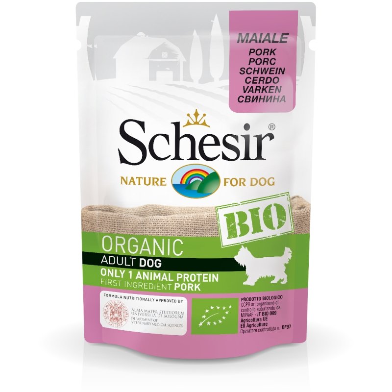 Bento Kronen Schesir Dog Bio 85 g karma mokra dla psa wieprzowina 85g