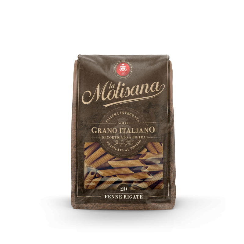 Makaron pełnoziarnisty Penne Rigate Nr20 500 g La Molisana M00-4082-289DF
