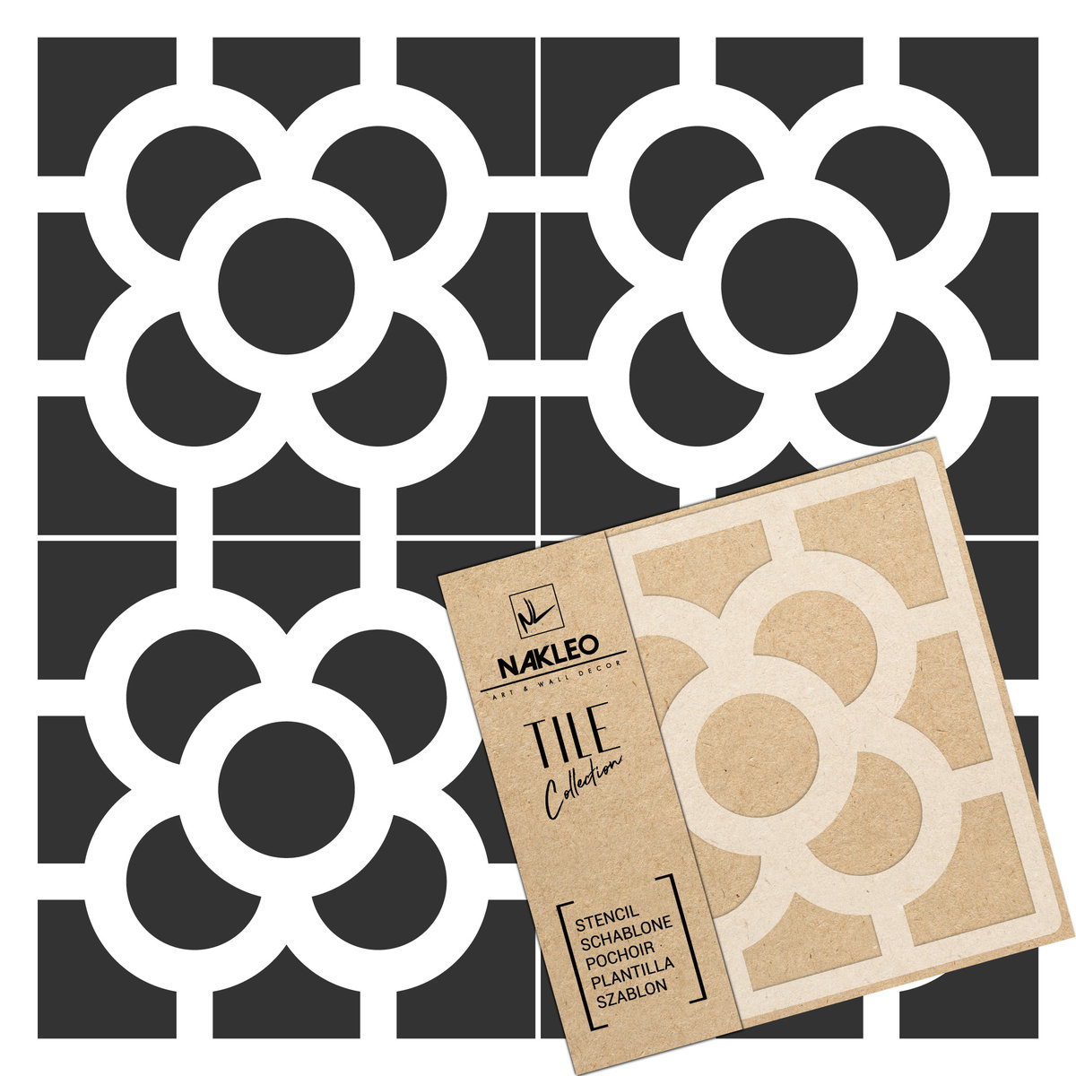 Szablon malarski // płytki – kafelki // RAVENNA JETEL // 20x20cm