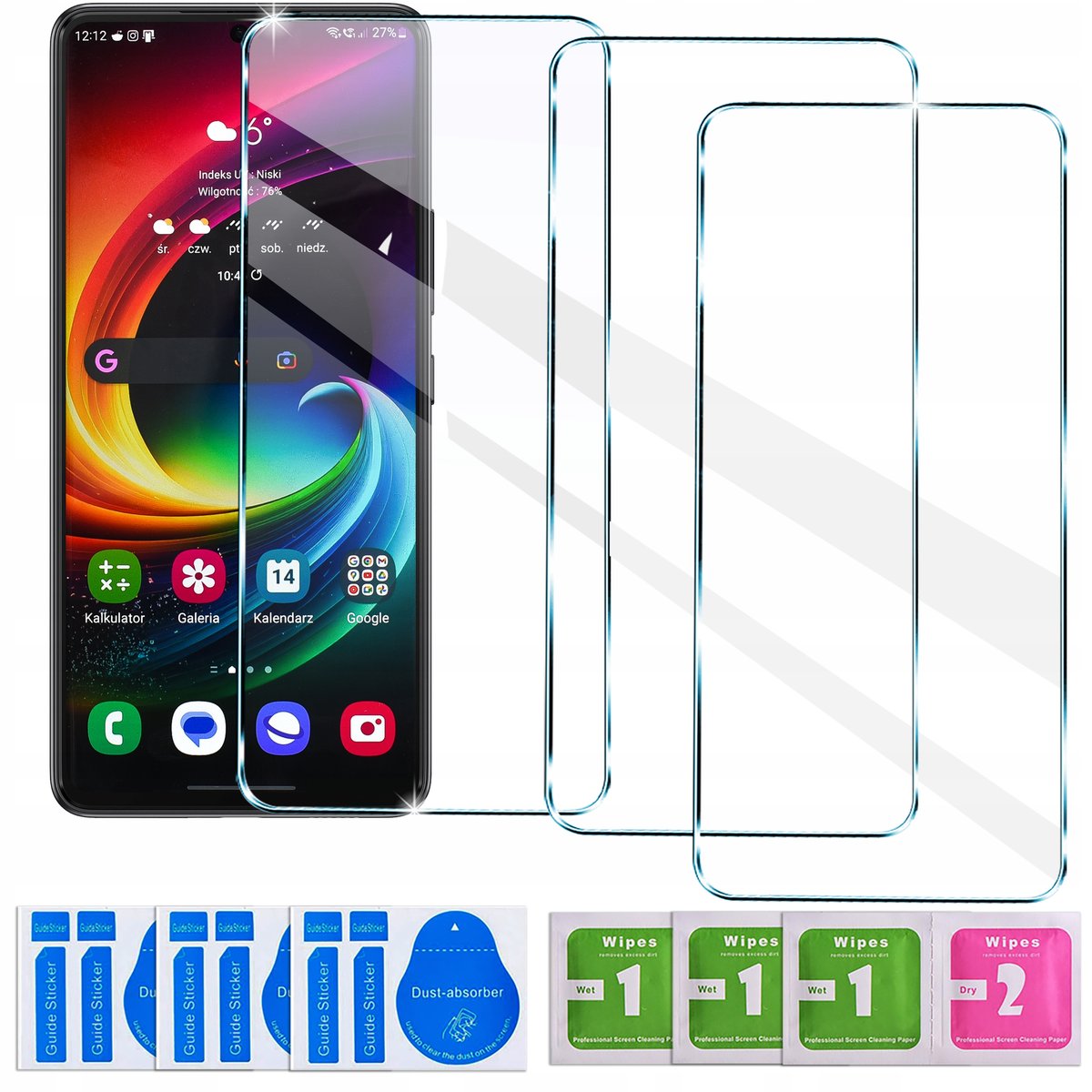 3x SZKŁO Hartowane 9H do Xiaomi Redmi Note 12 4G