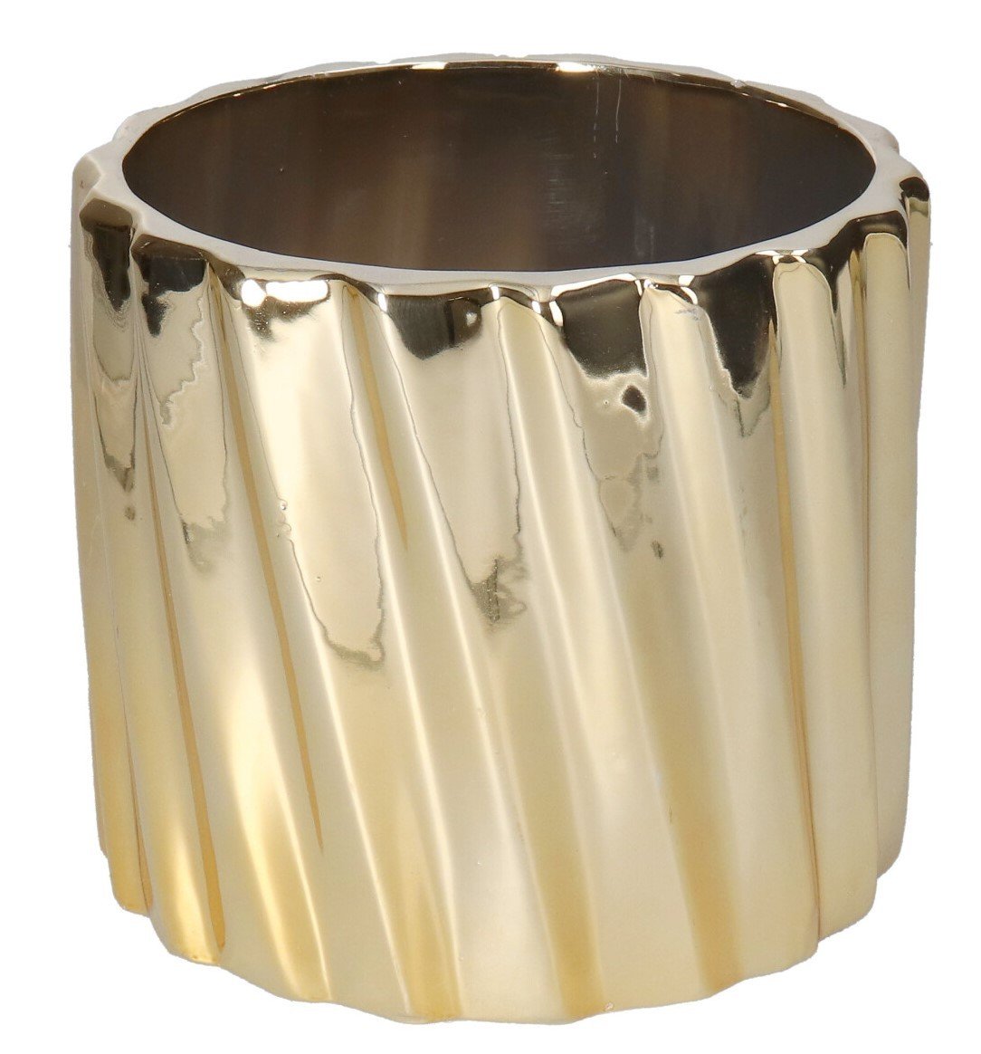 DONICZKA OSŁONKA CERAMICZNA ZŁOTA DONICZKI OSŁONKI