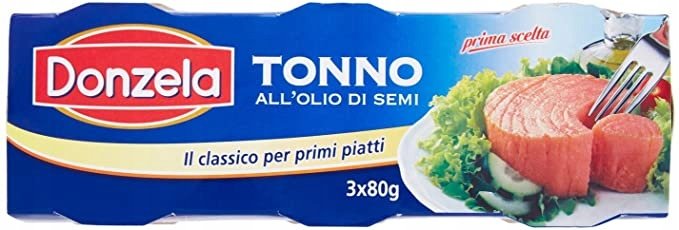 Donzela Donzela Tonno in Olio di Semi - Tuńczyk w oleju słonecznikowym (3 x 80 g) 95C7-41893