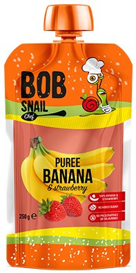 Przekąska Bob Snail przecier bananowo-truskawkowy 250 g