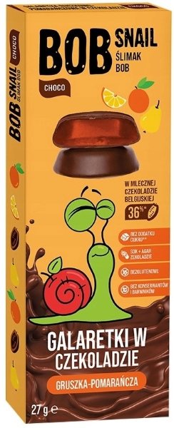 Przekąska gruszka-pomarańcza w mlecznej czekoladzie 27 g