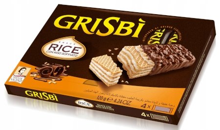 Grisbi Rice włoskie wafelki oblane czekoladą 120g