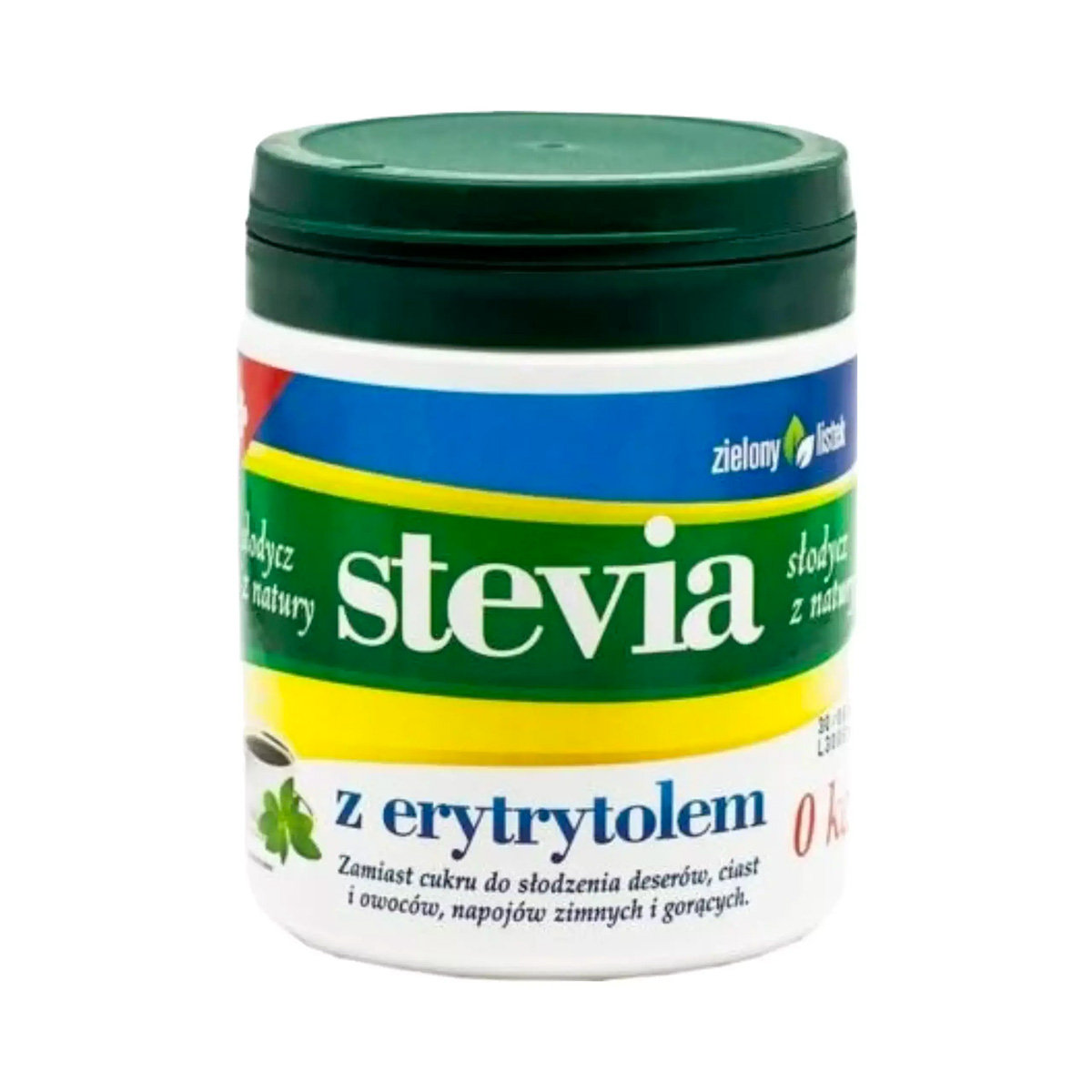 Zielony Listek Słodzik Stevia z erytrytolem 140g -