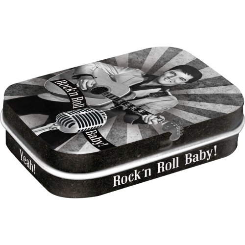Nostalgic-Art Hollywood celebryci Elvis  Rock'n Baby  pojemnik na tabletki  na kółkach 4 x 6 x 1,6 cm 81275