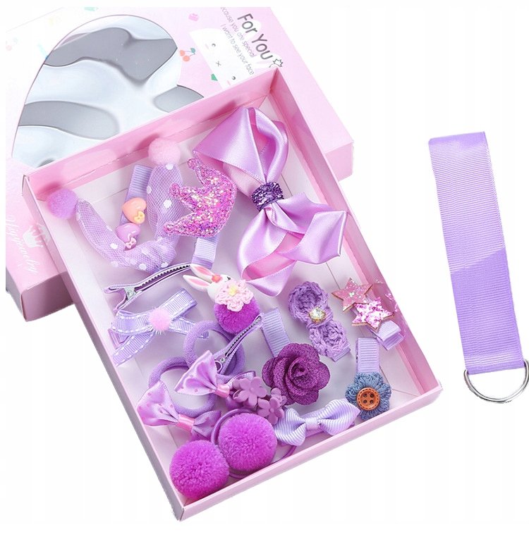 Korbi, Zestaw Dziewczynki Gumki Włosów Spinki 6