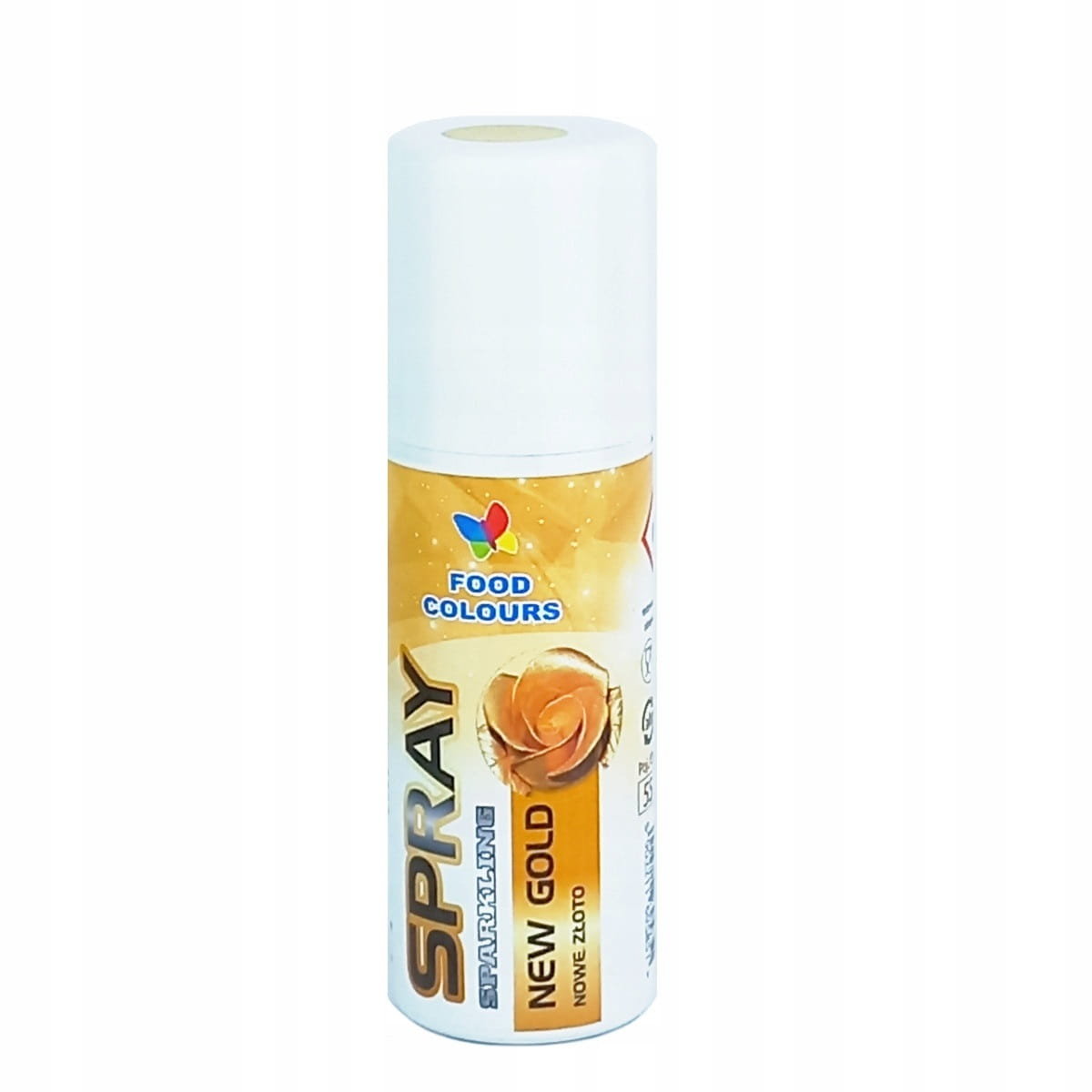 Błyszczący barwnik w sprayu złoty 50 ml Food Colours (new gold)