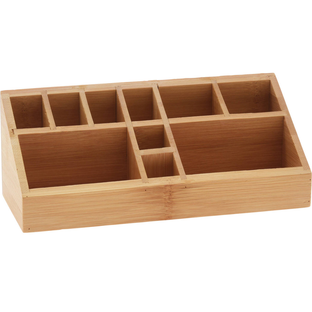 Organizer na kosmetyki bambusowy, naturalny, 23 x 9 x 8,5 cm