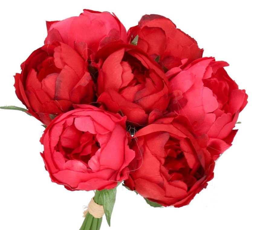 Bukiet Peonia Piwonia 7Szt 26Cm Sztuczne Kwiaty