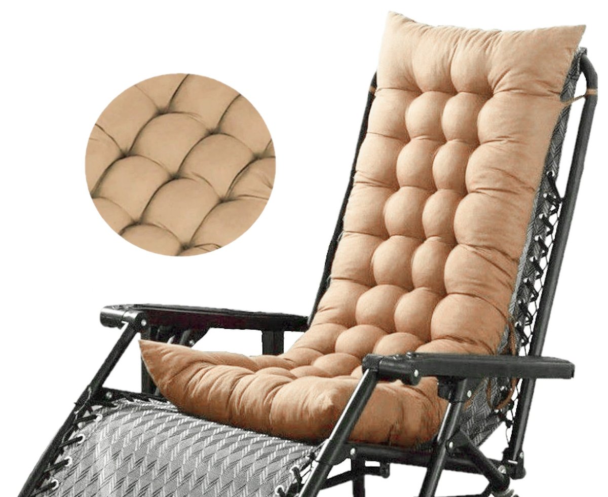 Poduszka Ogrodowa Na Krzesło Fotel Pikowana 110X60 Beżowa