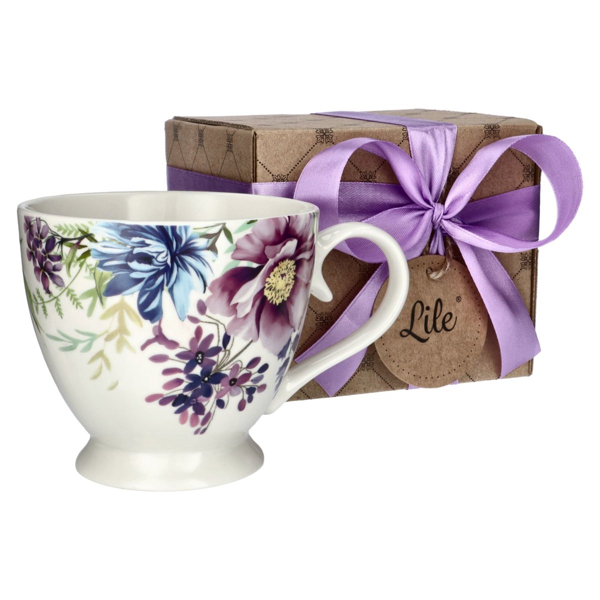 Filiżanka porcelanowa kwiaty duża Lile Colibri LI-051G