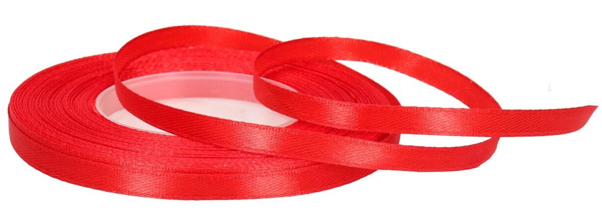 Wstążka satynowa Red 6.5 mm x 35m