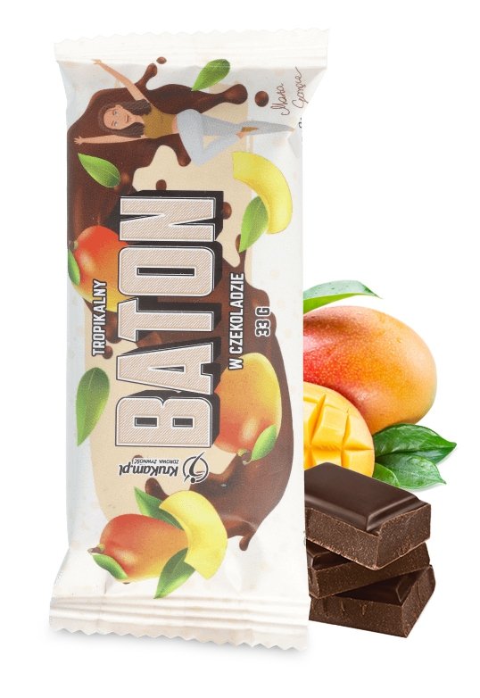 KruKam Baton Daktylowy tropikalny w czekoladzie 33g