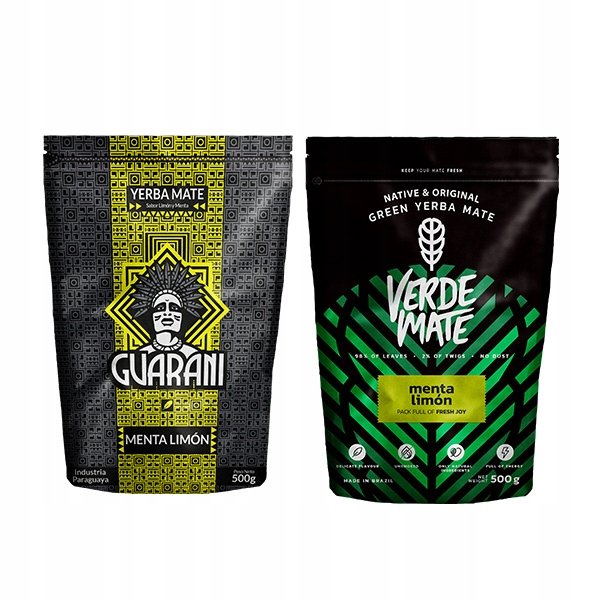 Yerba Verde Mate Menta Limon + Guarani 1000g 1kg