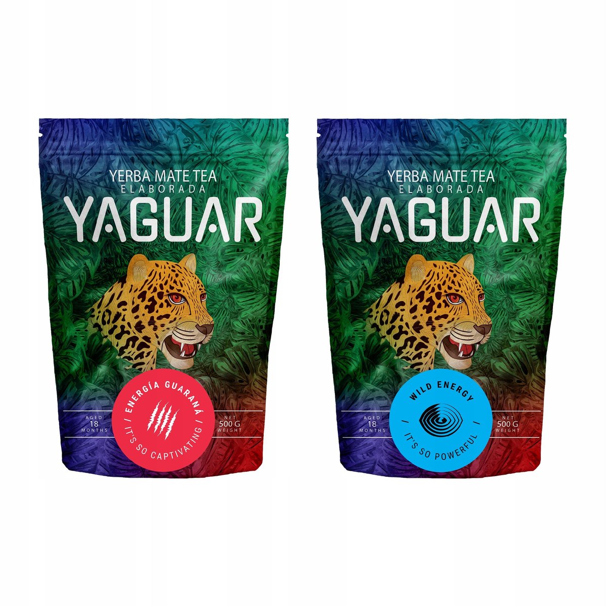 Yerba Mate Yaguar Energia + Wild Energy 2x500g 1kg
