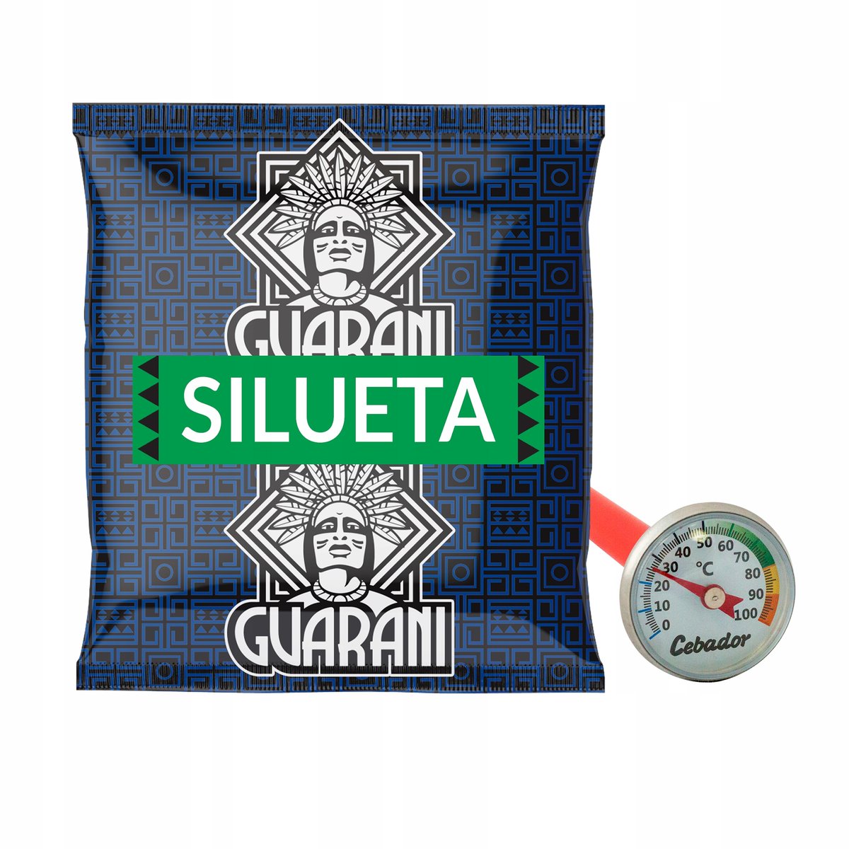 ANALOGOWY TERMOMETR do yerba mate Guarani + ETUI