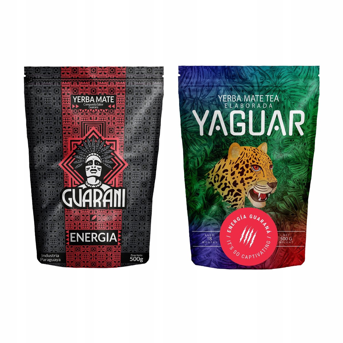 Yerba Mate Guarani + Yaguar Energia 2x500g 1kg MOC