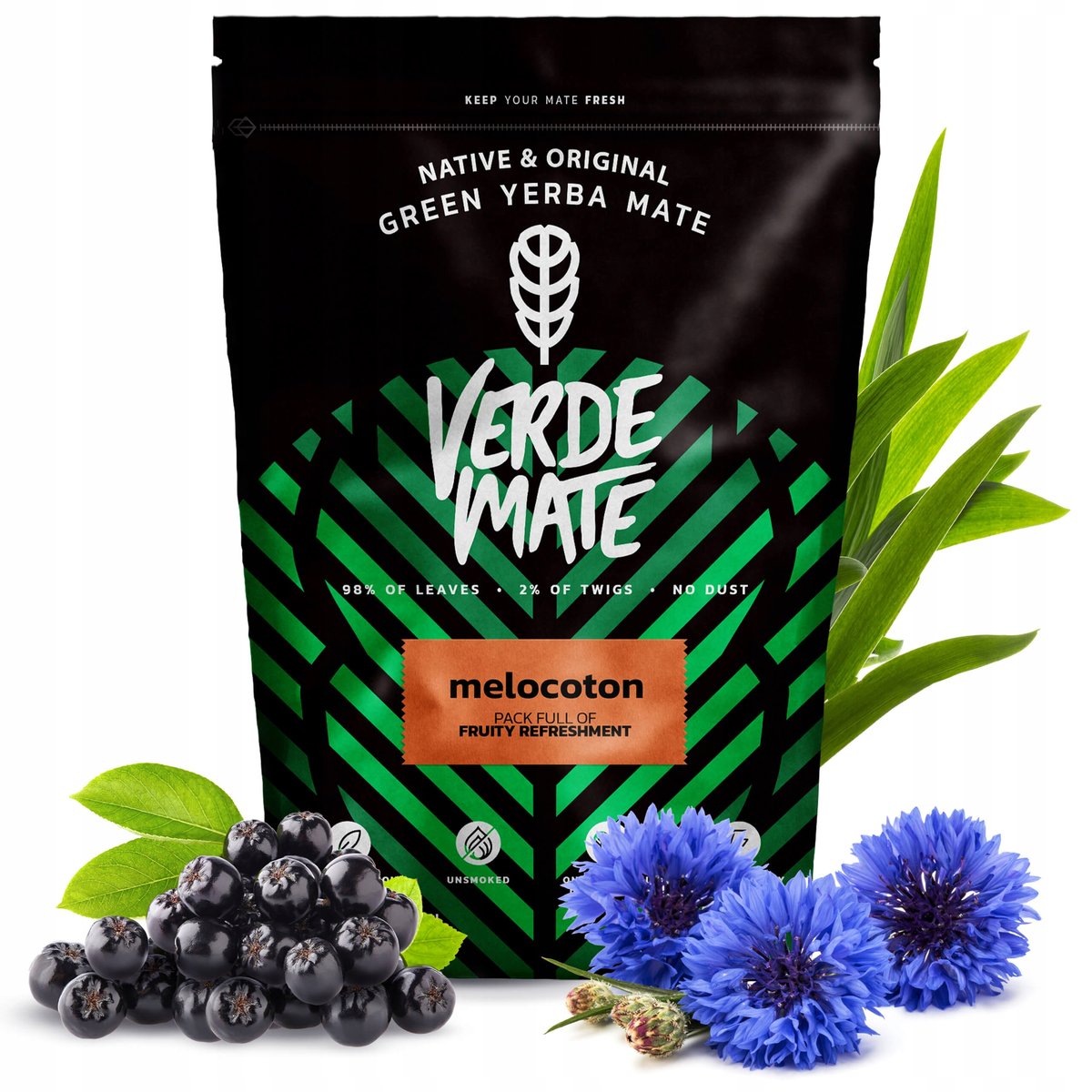 Yerba Verde Mate Green MELOCOTON 500g aronia