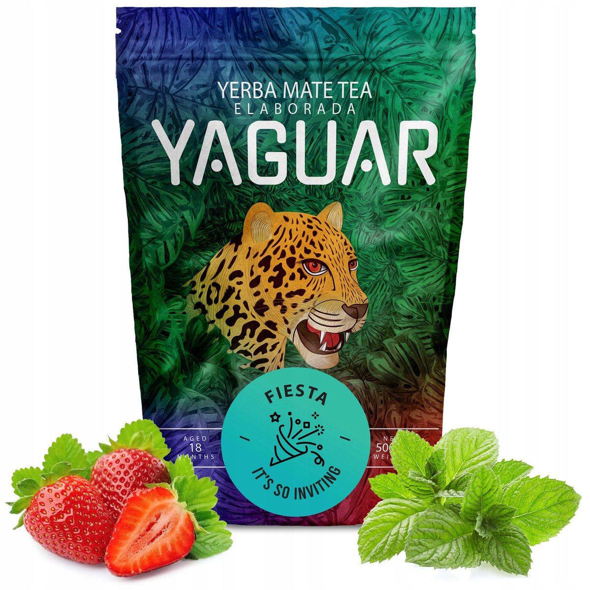 Yerba Mate Yaguar Fiesta energia 0,5kg 500g