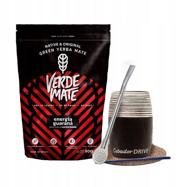 Zestaw Yerba Verde Mate 500g 0,5kg Tykwa Drive