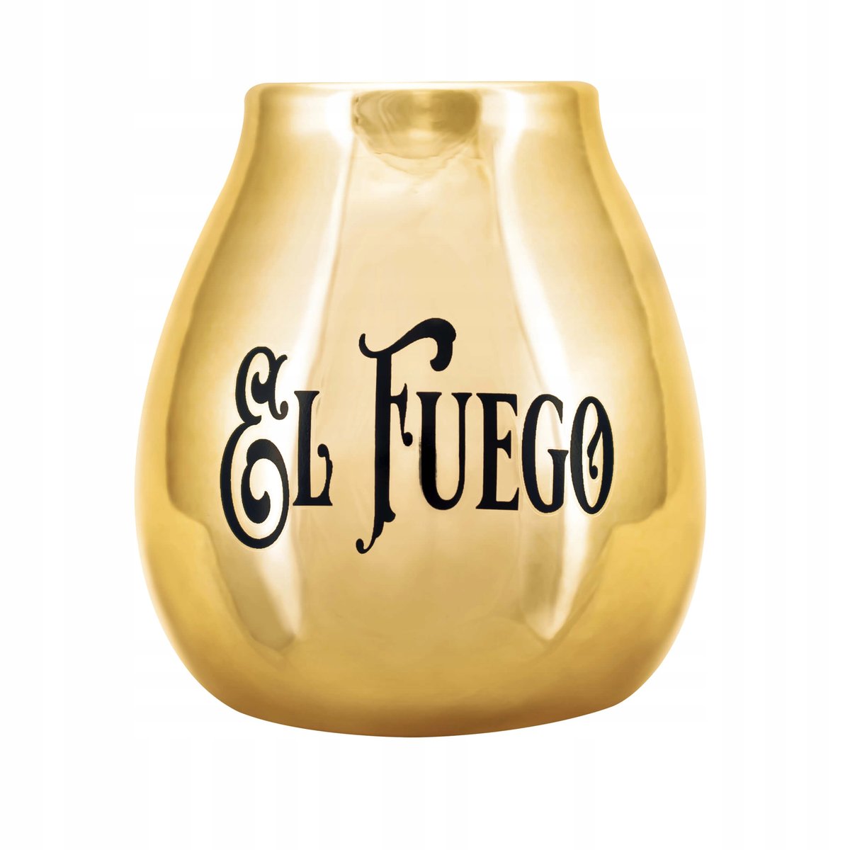 Yerba Mate Tykwa ceramiczna złota El Fuego