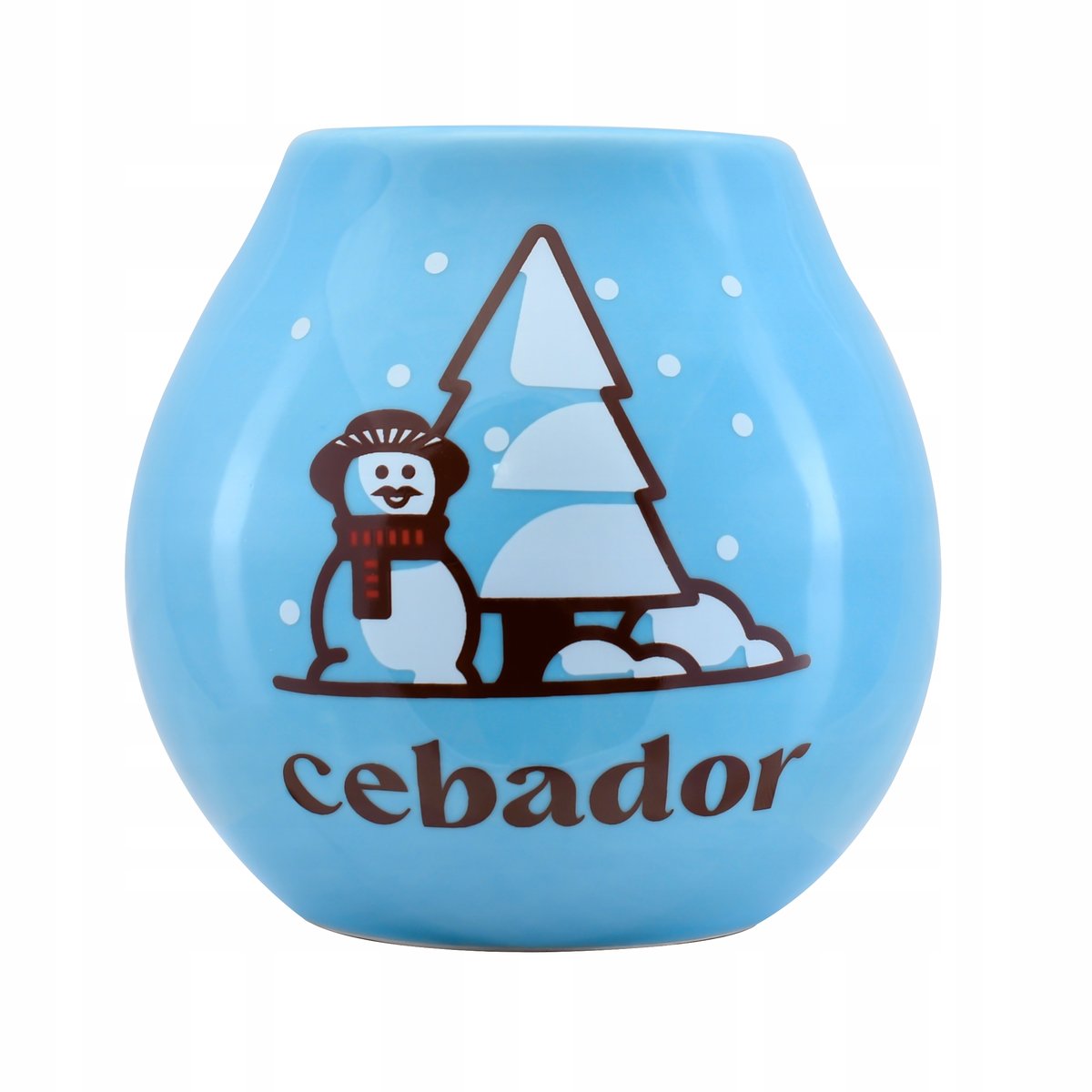 Tykwa ceramiczna Cebador Snowman, 350 ml