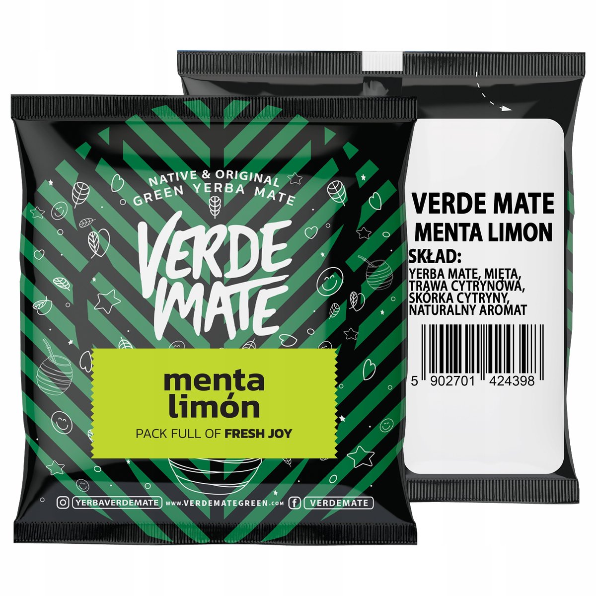 Verde Mate Green Menta Limon (Cytrynowa Mięta), 50g