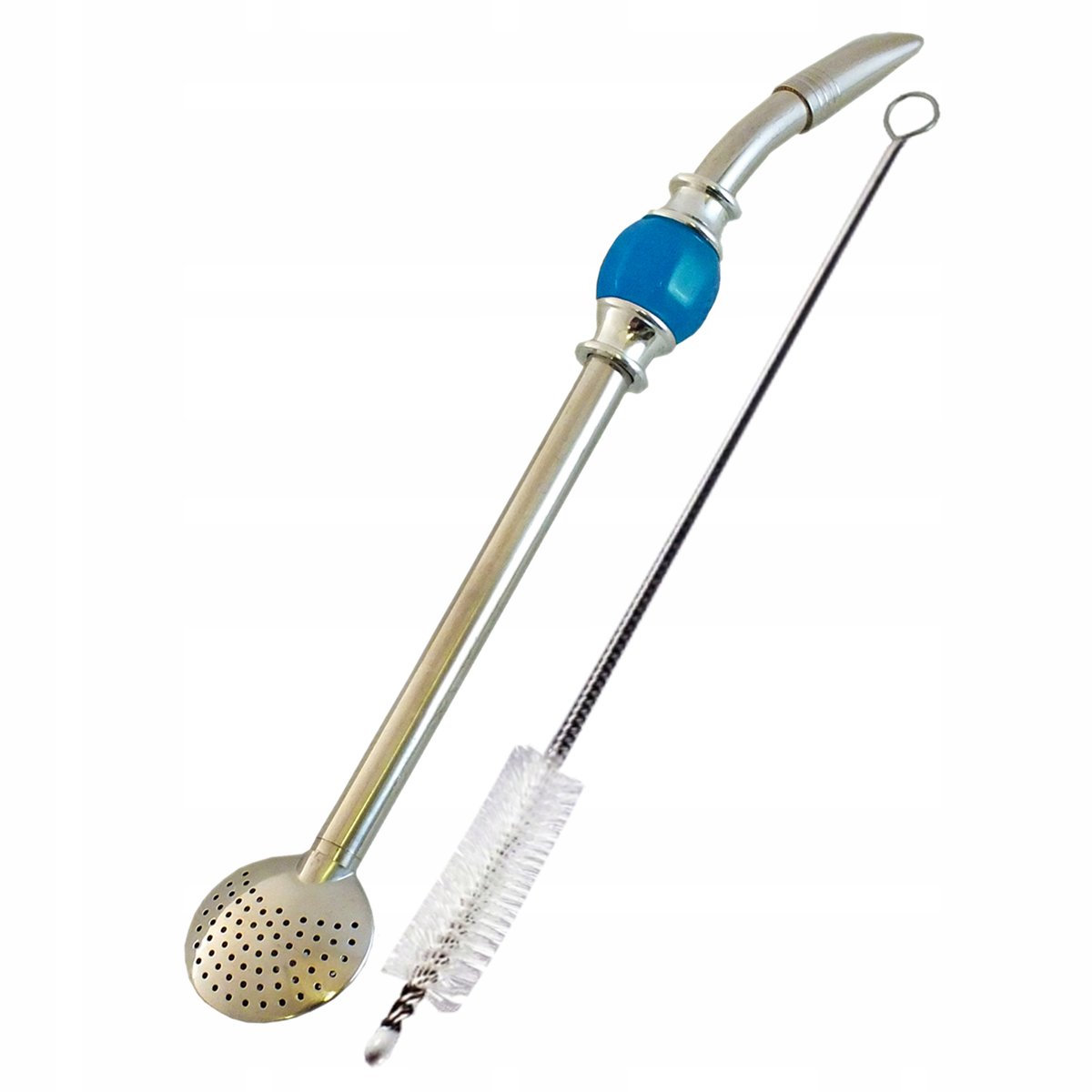 Royal Bombilla nierdzewna INOX Grande Blue do Yerba Mate