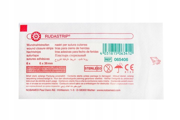 Paski plastry do zamykania ran Rudastrip 6x38 mm