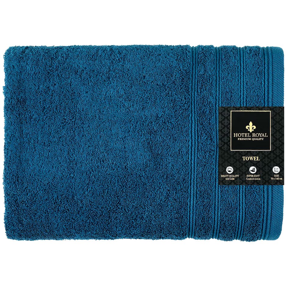 Ręcznik kąpielowy bawełniany 550 g/m2 70x140 cm granatowy Hotel Royal