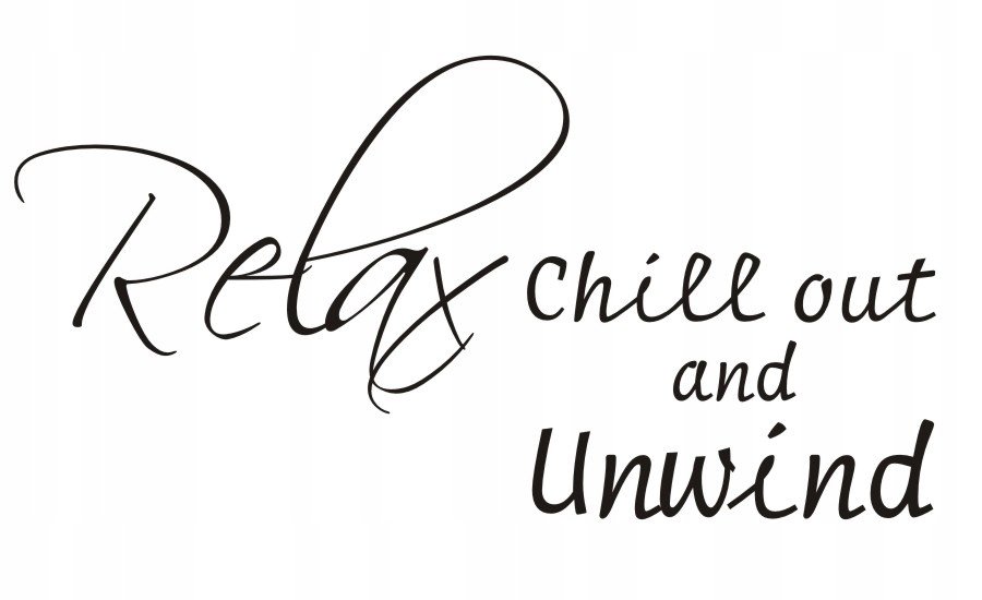 Napis na ścianę naklejka 100x50cm wybór koloru - Relax chill out.. 52