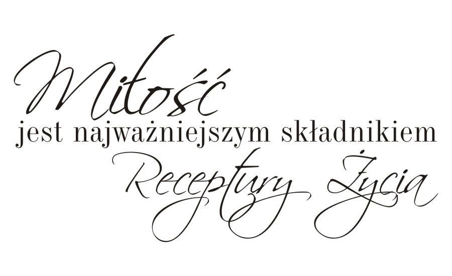 Napis na ścianę naklejka 120x60cm wybór koloru cytat - Miłość jest... 57