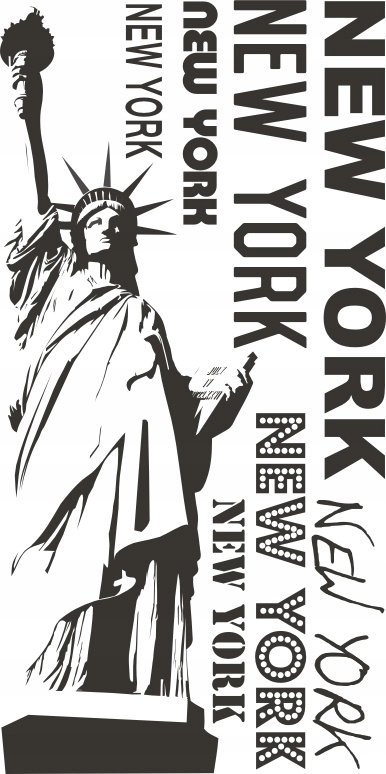 Napis na ścianę naklejka 100x50cm wybór koloru - Nowy Jork, New York...83