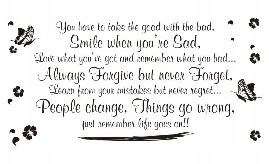 Napis na ścianę naklejka 100x50cm wybór koloru cytat - You have... 40