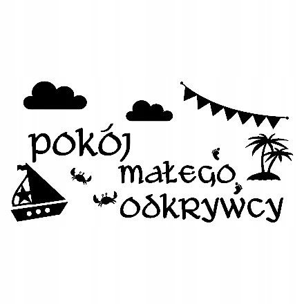 Napis na ścianę naklejka 120x60cm wybór koloru chłopca Pokój małego odkrywcy 240