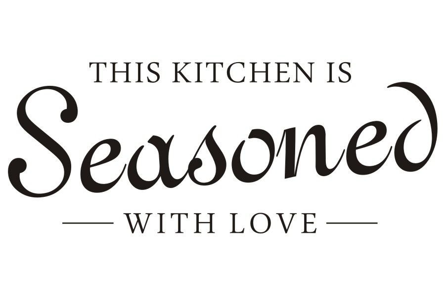 Napis na ścianę naklejka 120x60cm wybór koloru - This kitchen... 32