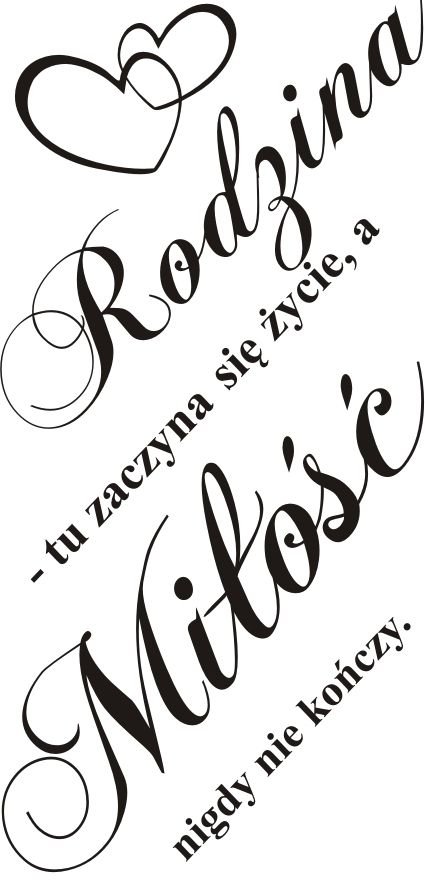 Napis na ścianę naklejka 120x60cm wybór koloru salon - Rodzina 247