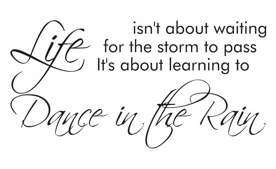 Napis na ścianę naklejka 100x50cm wybór koloru - Life isn't about... 36