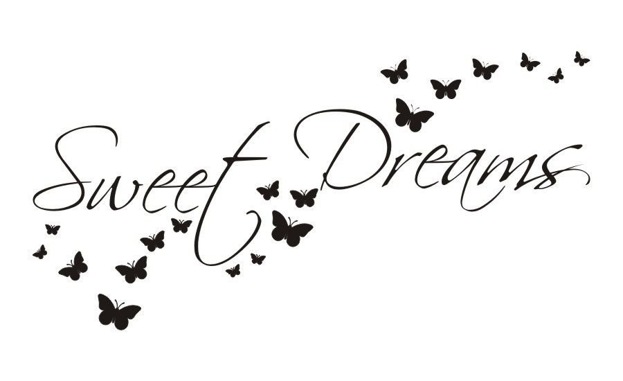 Napis na ścianę słodkich snów naklejka 120x60cm wybór koloru - Sweet Dreams - 48