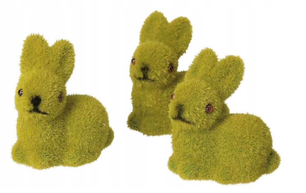 ZAJĄC ZAJĄCZEK WIELKANOCNY ZAJACZKI 3SZT FIGURKA