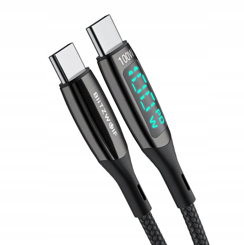 Kabel USB-C do USB-C Blitzwolf BW-TC23 100W 1.8m (czarny)