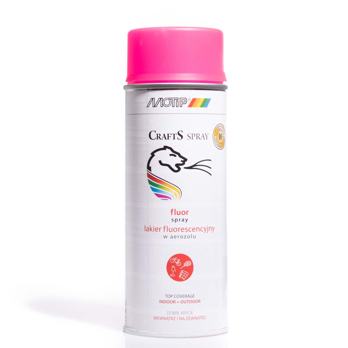 Crafts Lakier Spray Fluorescencyjny Farba Różowy